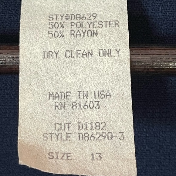 La Belle Vintage Button Down Navy Dress NWT - Picture 6 of 8